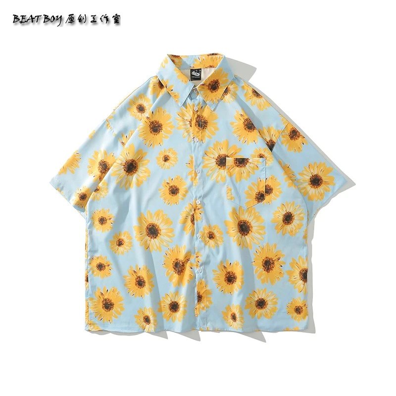 Design BEATBOY Abstract Print Short-Sleeve Shirt Multicolor Shirt - 27
