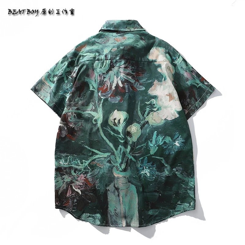 Design BEATBOY Abstract Print Short-Sleeve Shirt Multicolor Shirt - 38