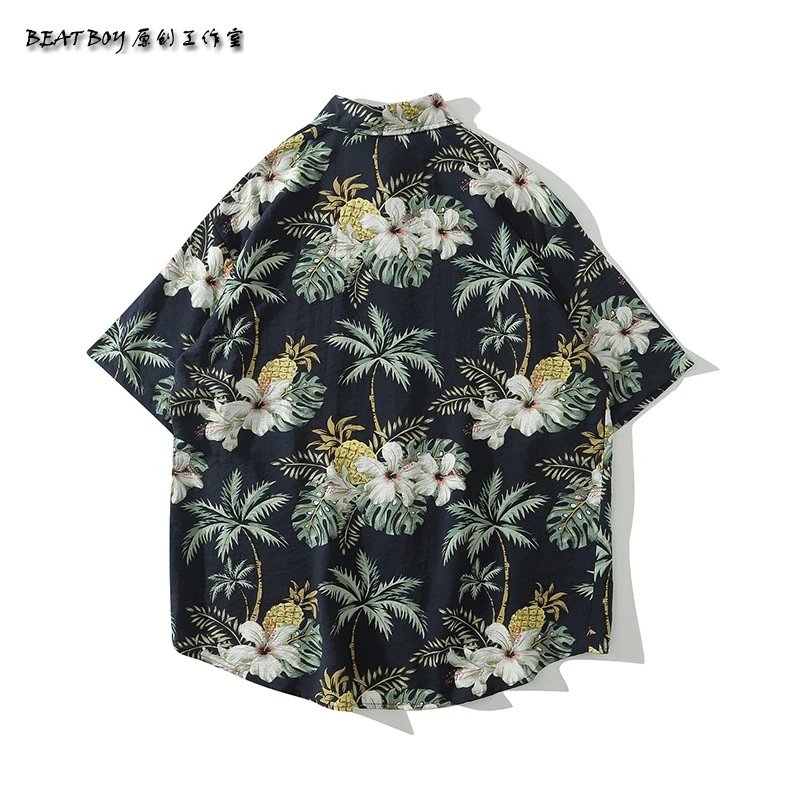 Design BEATBOY Abstract Print Short-Sleeve Shirt Multicolor Shirt - 58