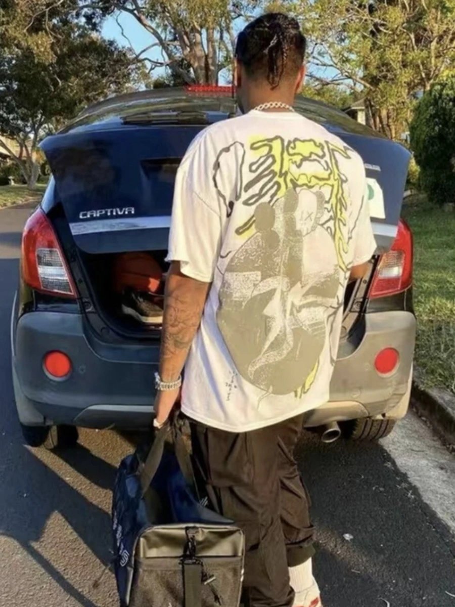 Travis Scott x fragment design Cactus Jack 2021 Collaboration T-Shirt White - 40