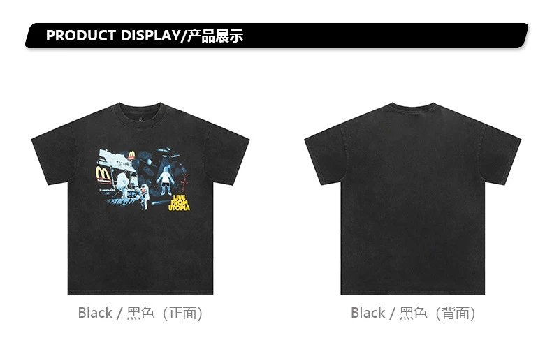Cactus Jack Black Live From Utopia Space T-Shirt