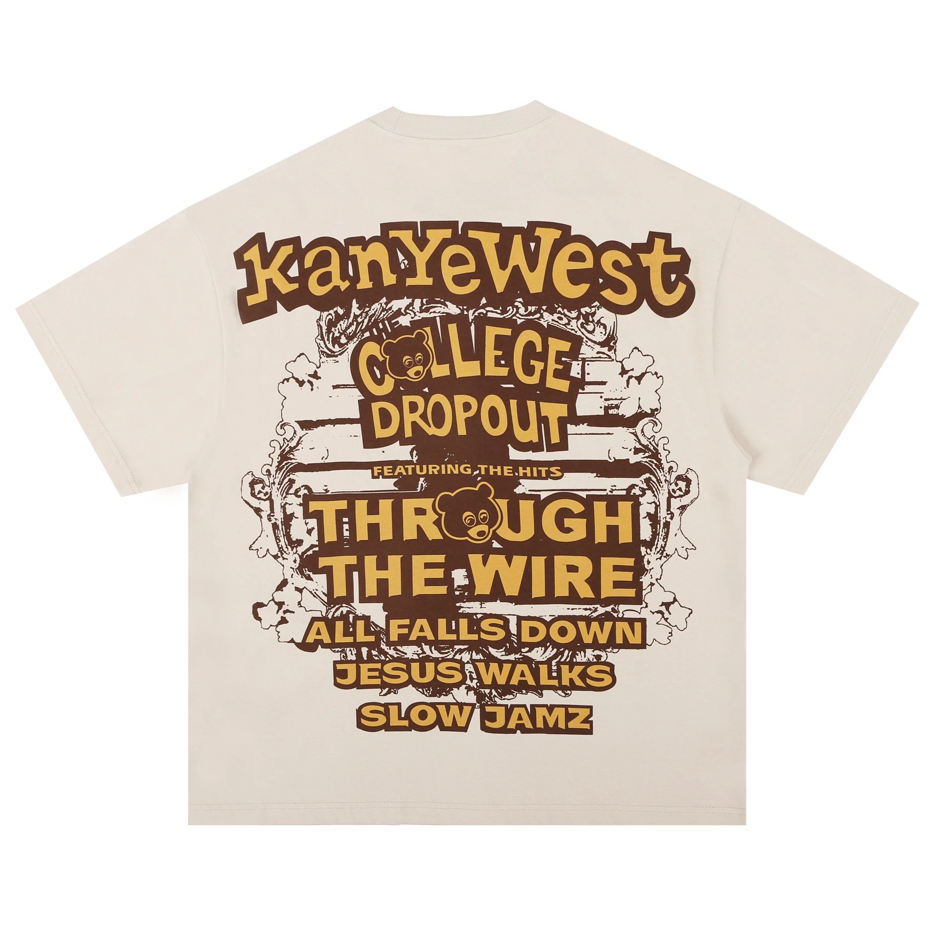 Design Kanye West The College Dropout Graphic Beige T-Shirt T-Shirts - 4