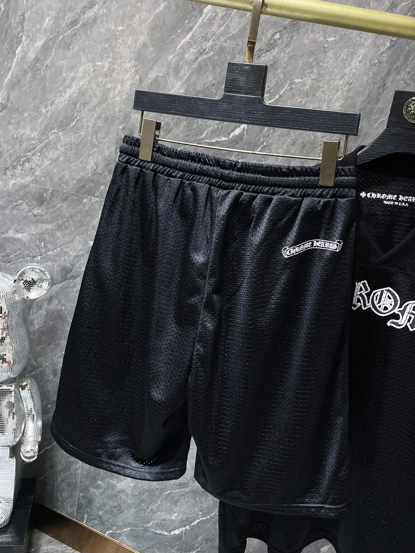 Chrome Hearts Cross Embroidered Black Sweat Shorts - 19