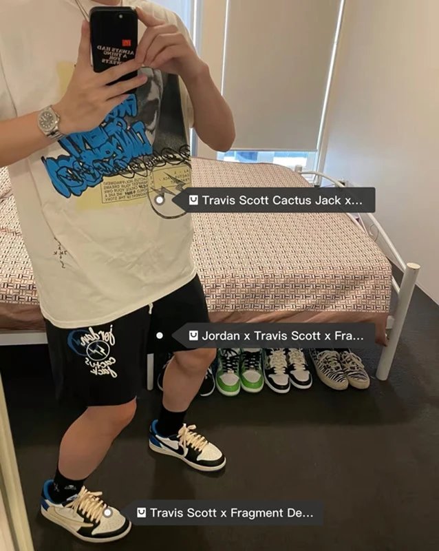Travis Scott x fragment design Cactus Jack 2021 Collaboration T-Shirt White - 44