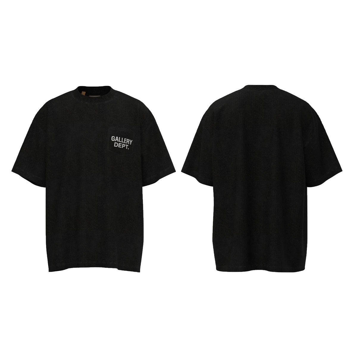 Gallery Dept I Am Sad I Miss My Friends Black Acid Wash T-Shirt - 21