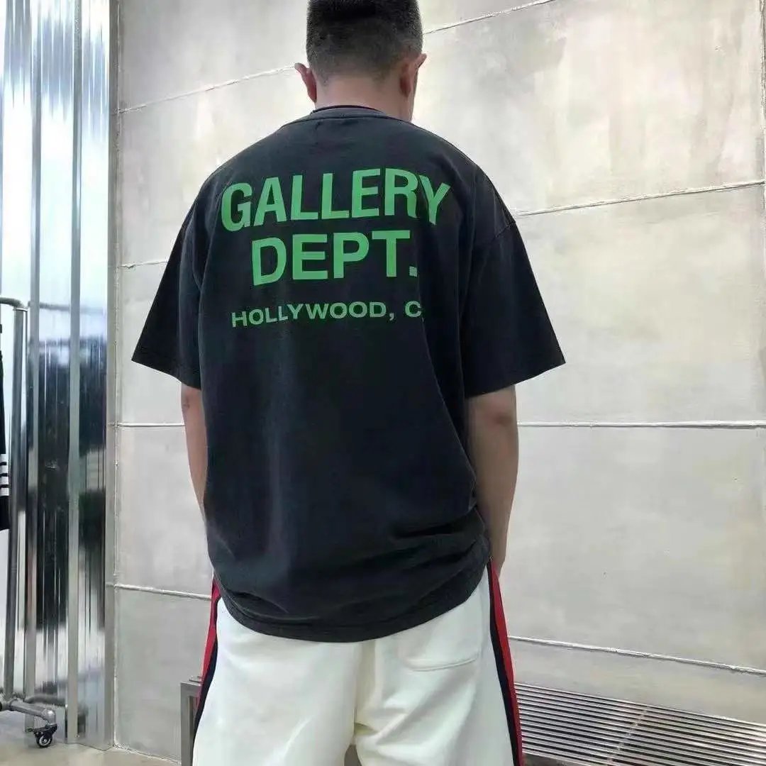 Gallery Dept I Am Sad I Miss My Friends Black Acid Wash T-Shirt - 37