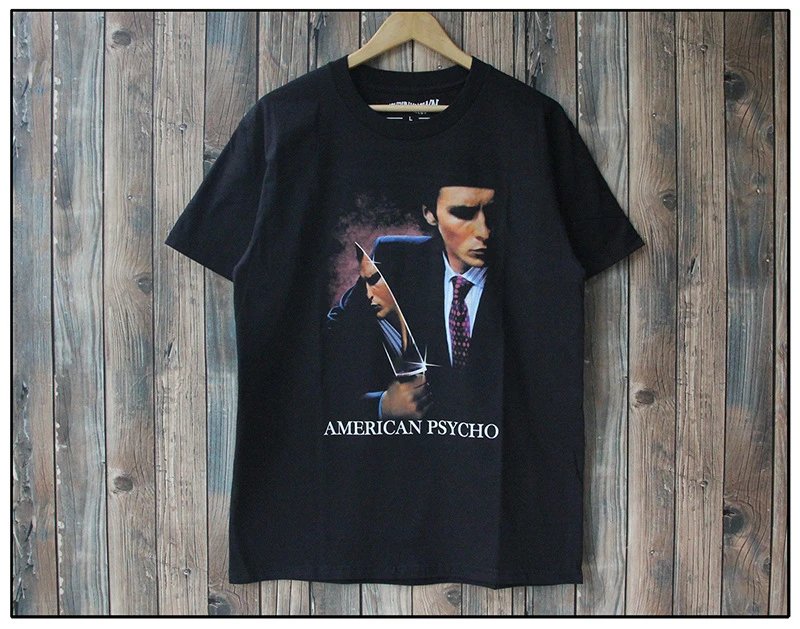 Design High Punk Unknown American Psycho Black T-Shirt T-Shirts - 11