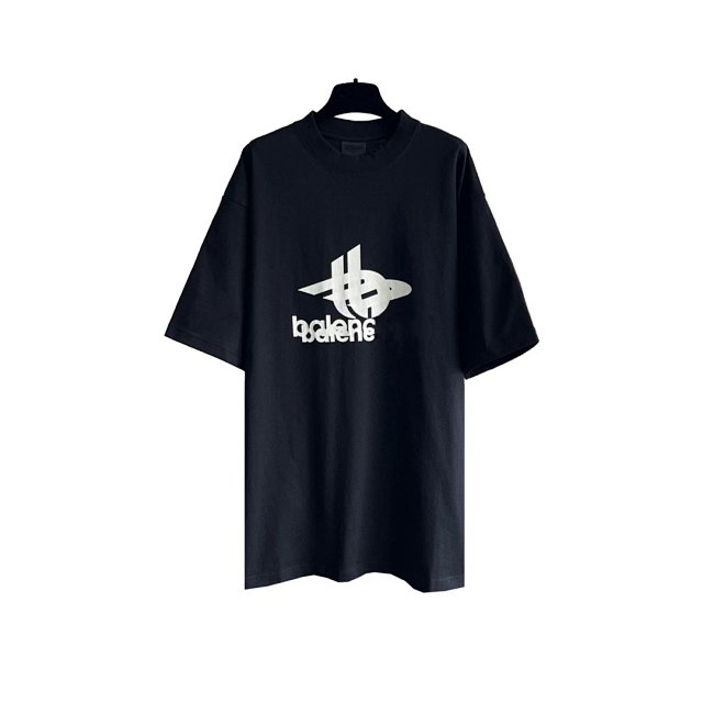 Balenciaga Black Oversized Unisex Cotton T-Shirt 2024