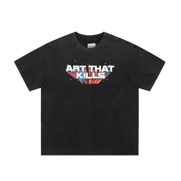 Art That Kills Graphic Print Black T-Shirt - 1