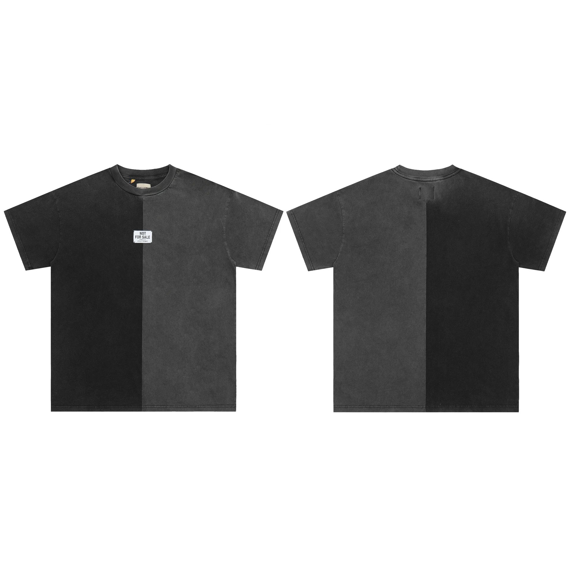 Gallery Dept I Am Sad I Miss My Friends Black Acid Wash T-Shirt - 32