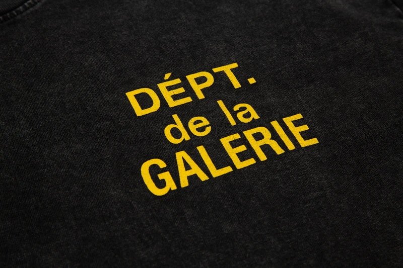 Gallery Dept I Am Sad I Miss My Friends Black Acid Wash T-Shirt - 63
