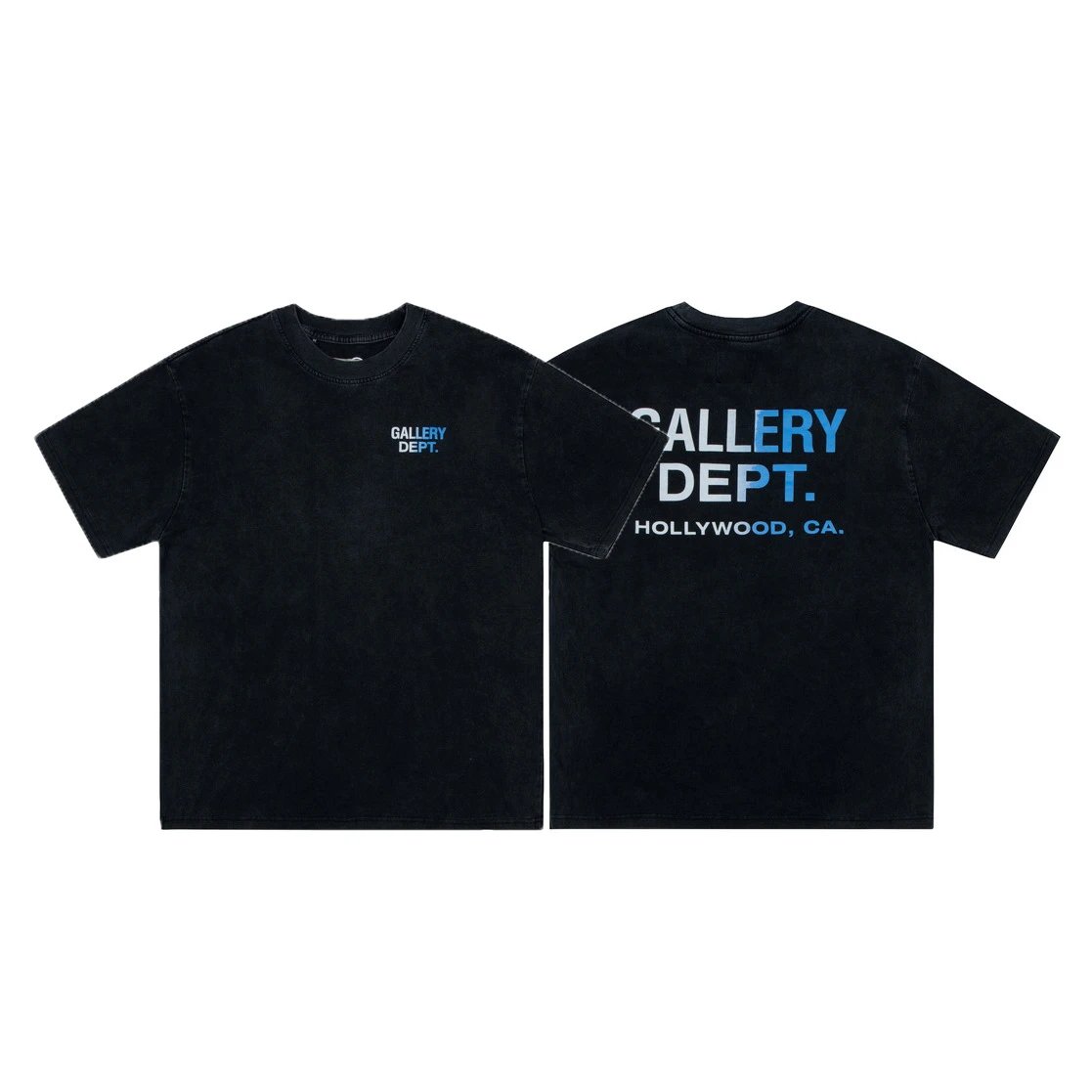 Gallery Dept I Am Sad I Miss My Friends Black Acid Wash T-Shirt - 27