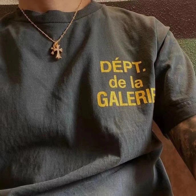 Gallery Dept I Am Sad I Miss My Friends Black Acid Wash T-Shirt - 53