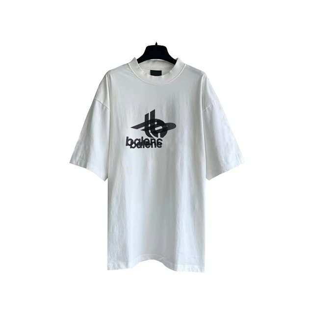 Balenciaga Black Cotton Oversized Unisex T‑Shirt
