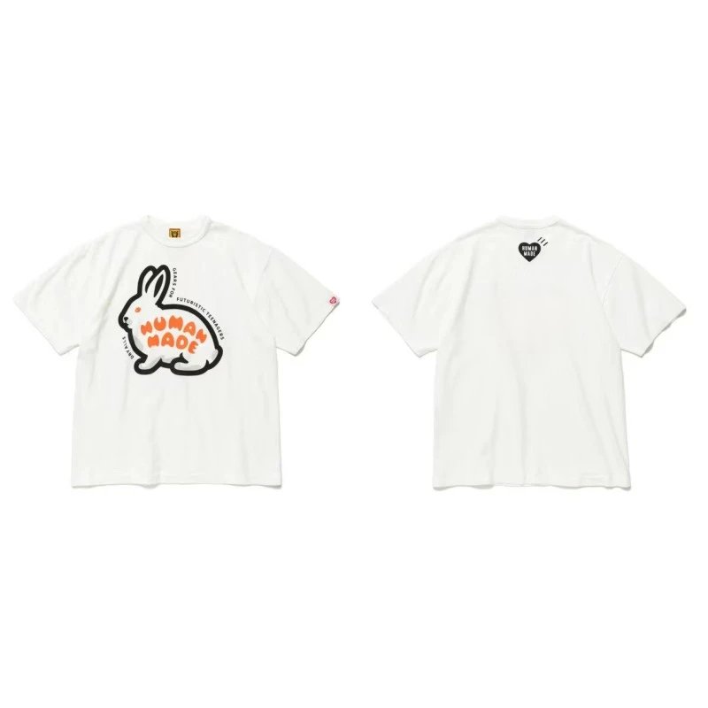 Human Made Rabbit Graphic T-Shirt White - 1