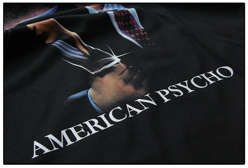 Design High Punk Unknown American Psycho Black T-Shirt T-Shirts - 14