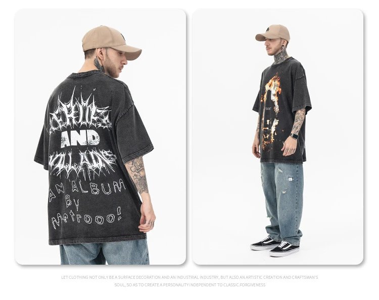 Versace x Villain Fire Silhouette T-Shirt Black - 7