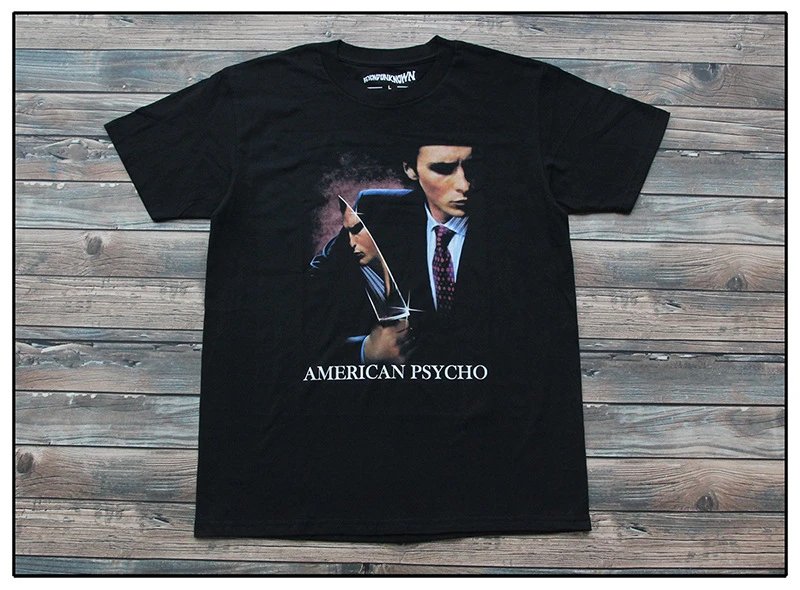 Design High Punk Unknown American Psycho Black T-Shirt T-Shirts - 12