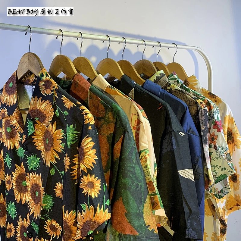Design BEATBOY Abstract Print Short-Sleeve Shirt Multicolor Shirt - 6