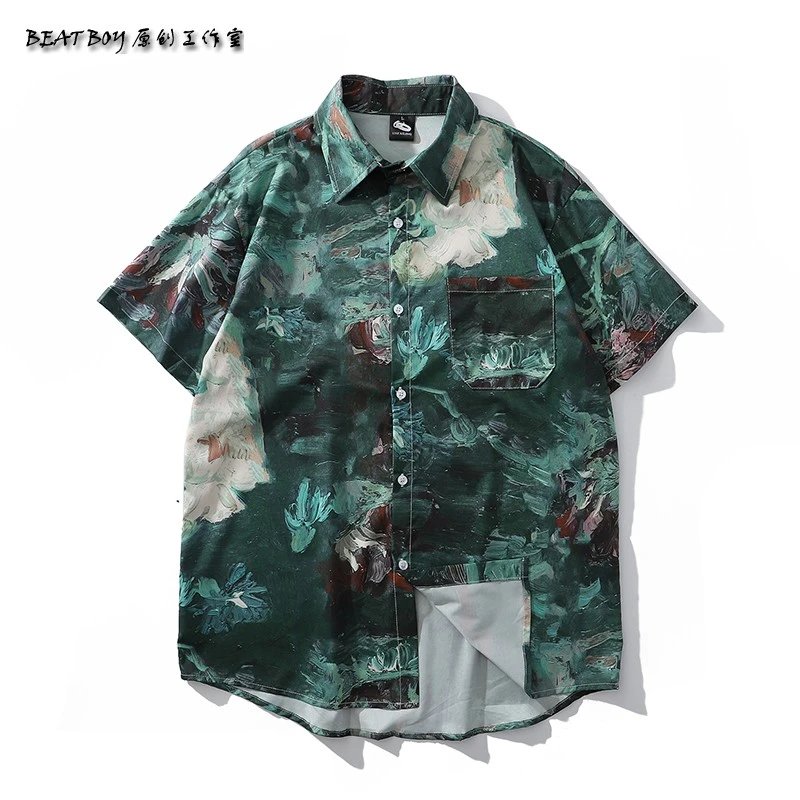 Design BEATBOY Abstract Print Short-Sleeve Shirt Multicolor Shirt - 37