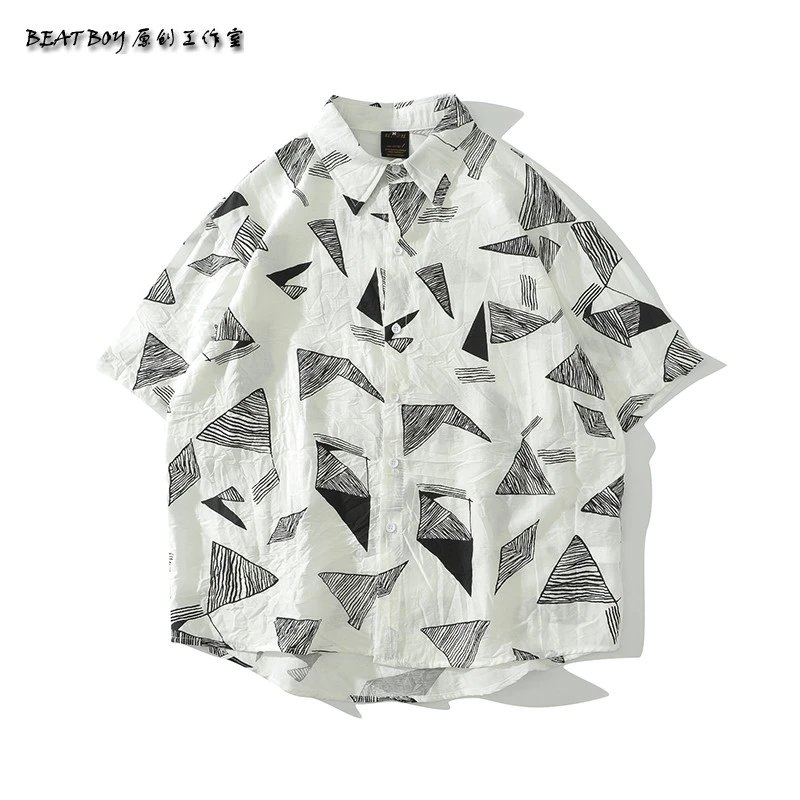 Design BEATBOY Abstract Print Short-Sleeve Shirt Multicolor Shirt - 50