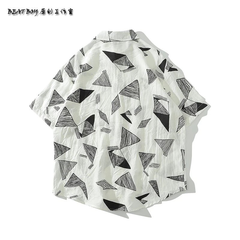 Design BEATBOY Abstract Print Short-Sleeve Shirt Multicolor Shirt - 51