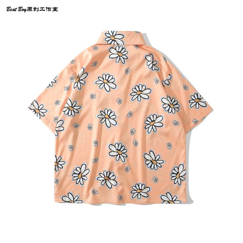Design BEATBOY Abstract Print Short-Sleeve Shirt Multicolor Shirt - 66