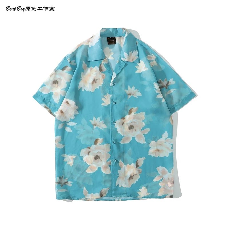 Design BEATBOY Abstract Print Short-Sleeve Shirt Multicolor Shirt - 79