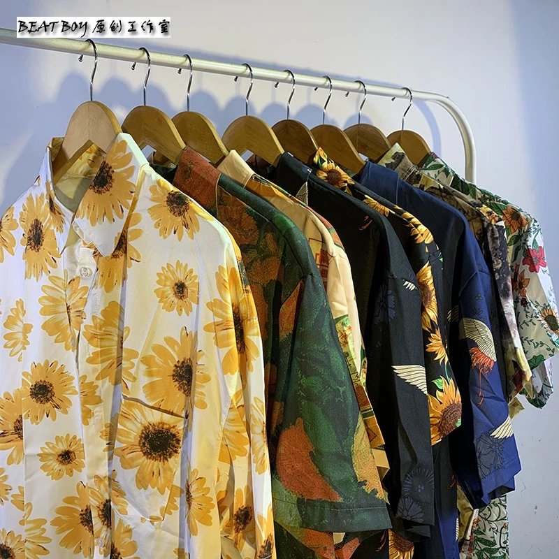 Design BEATBOY Abstract Print Short-Sleeve Shirt Multicolor Shirt - 8