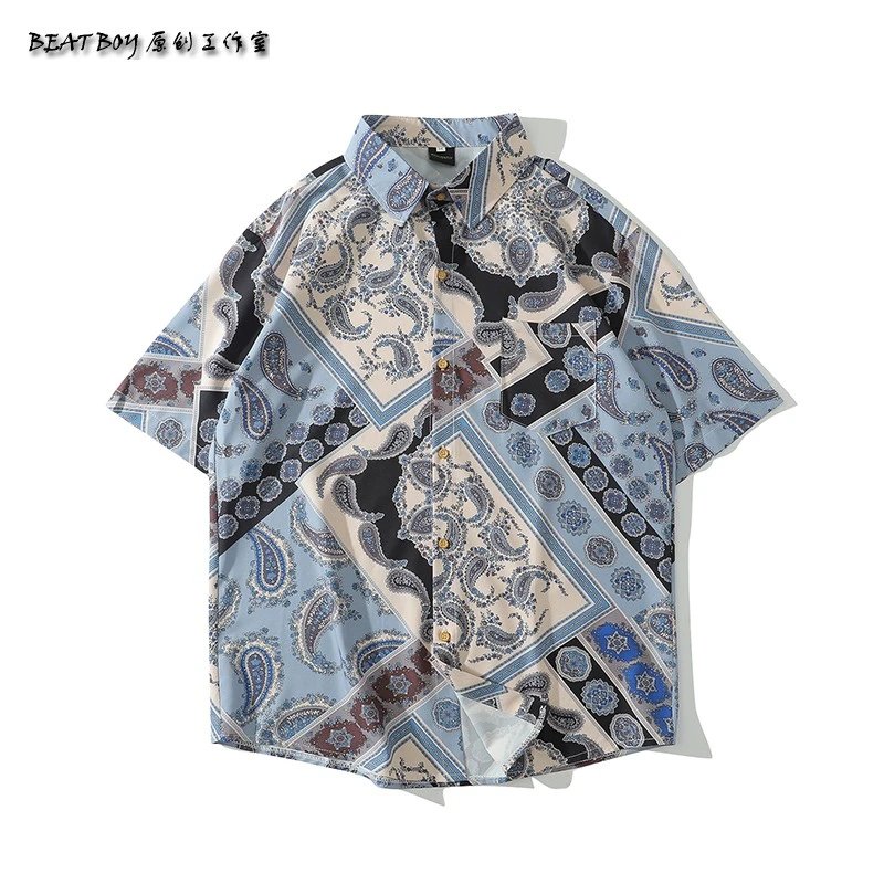Design BEATBOY Abstract Print Short-Sleeve Shirt Multicolor Shirt - 15
