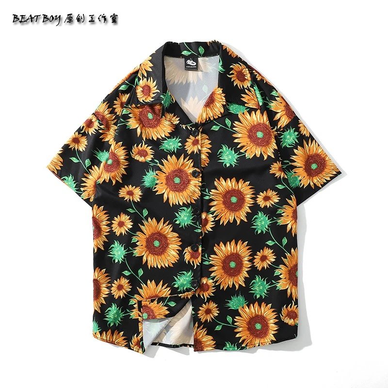 Design BEATBOY Abstract Print Short-Sleeve Shirt Multicolor Shirt - 35