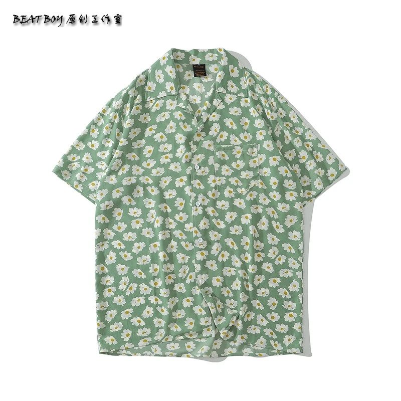 Design BEATBOY Abstract Print Short-Sleeve Shirt Multicolor Shirt - 46