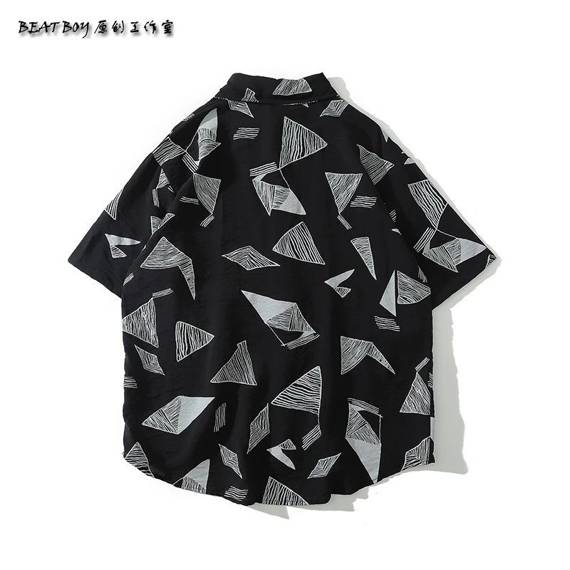 Design BEATBOY Abstract Print Short-Sleeve Shirt Multicolor Shirt - 49