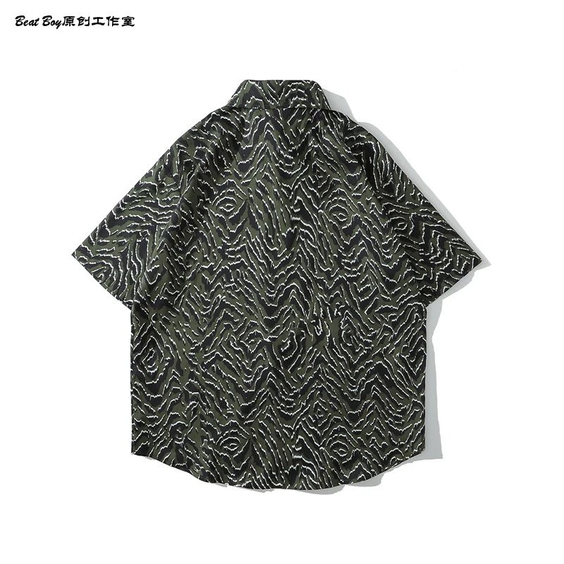 Design BEATBOY Abstract Print Short-Sleeve Shirt Multicolor Shirt - 82