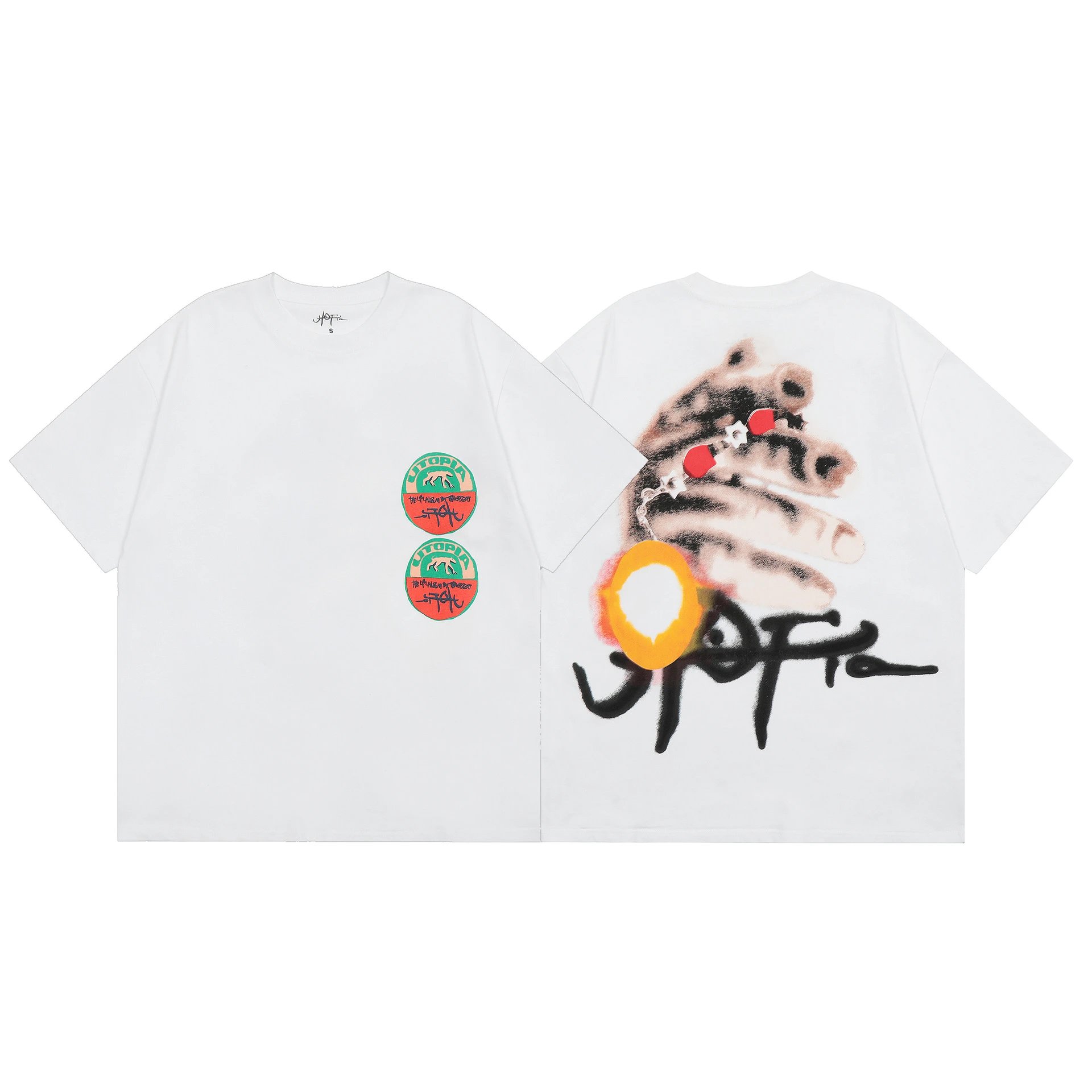 Travis Scott x fragment design Cactus Jack 2021 Collaboration T-Shirt White - 8