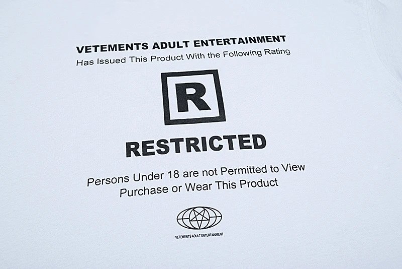 Vetements Adult Entertainment Restricted Rating T-Shirt White - 30