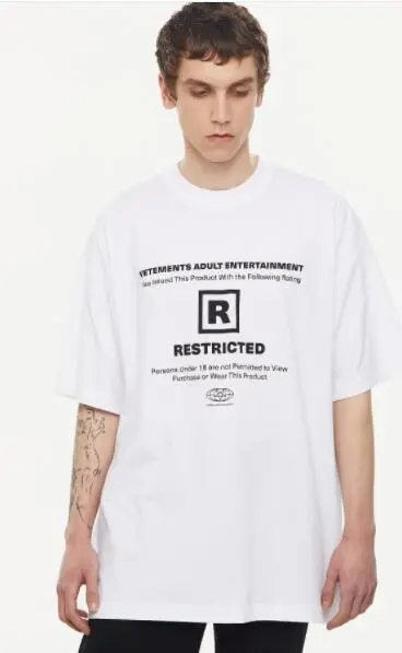 Vetements Adult Entertainment Restricted Rating T-Shirt White - 7