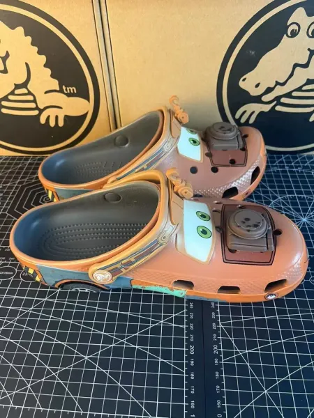 Crocs Classic Clog Disney Cars Lightning McQueen Collaboration Orange Kids Sandals - 15