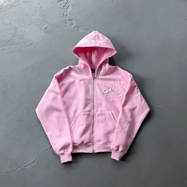 Corteiz Pink Embroidered Sweatpants - 12
