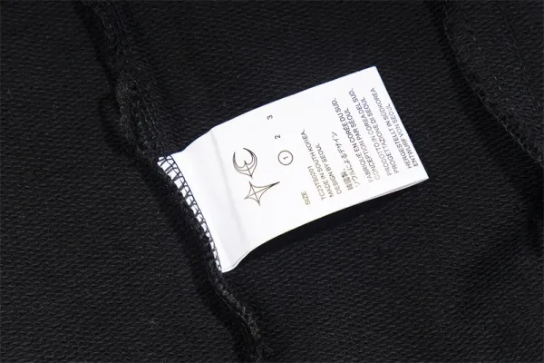 Design Streetwear Dragon Print Studded Hoodie Black - 14