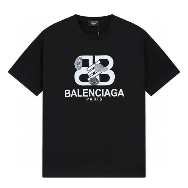 Balenciaga Repeat Logo T-Shirt White/Black - 19