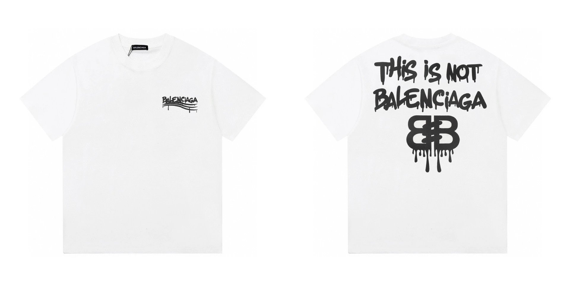 Balenciaga The Lot Graphic Print White T-Shirt - 21