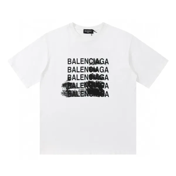 Balenciaga Repeat Logo T-Shirt White/Black - 2