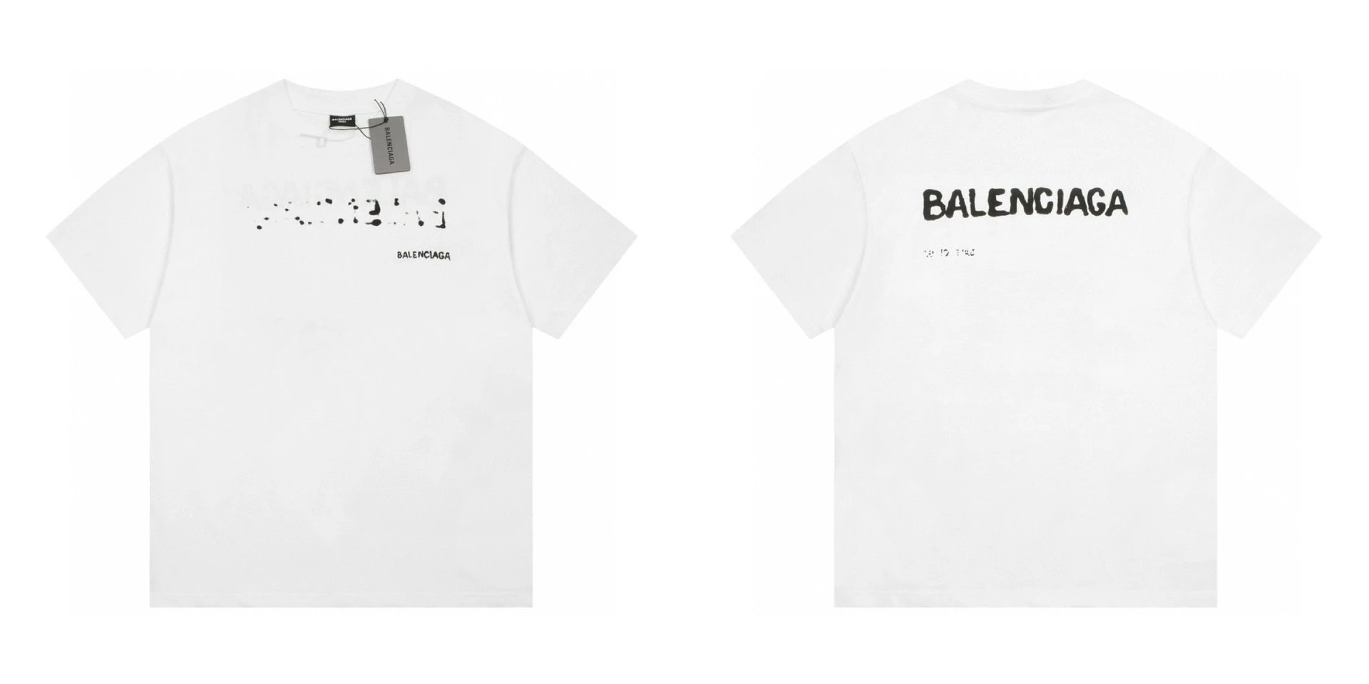 Balenciaga The Lot Graphic Print White T-Shirt - 19