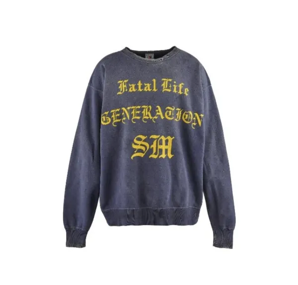Fatal Life Generation SM Distressed Navy Hoodie - 1