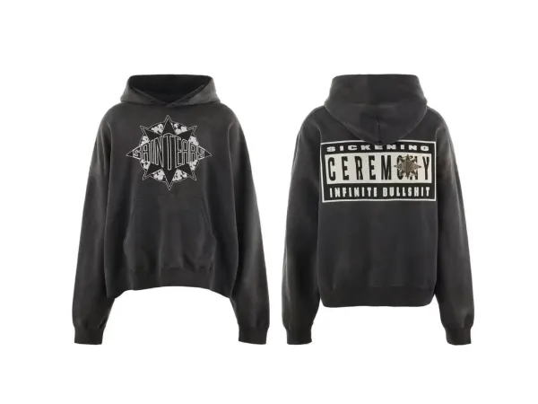 Saint Tears Ceremony Washed Black Hoodie - 1