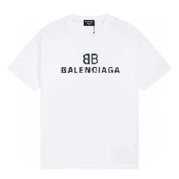 Balenciaga Repeat Logo T-Shirt White/Black - 14