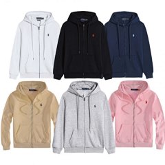 2026 Cross border boys wholesale fleece hooded jacket men's zipper fashion autumn and winter pony season hoodie