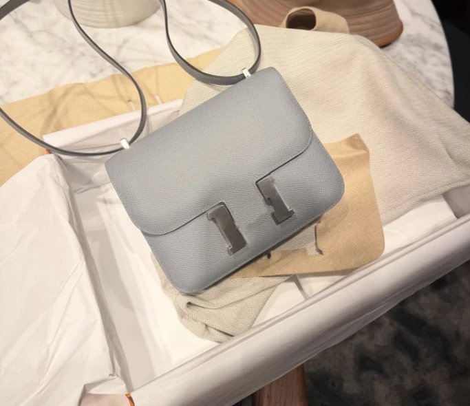 Unbranded Crossbody Bags Flap bag with H-shaped clasp — Cumulonimbus ash (silver buckle)