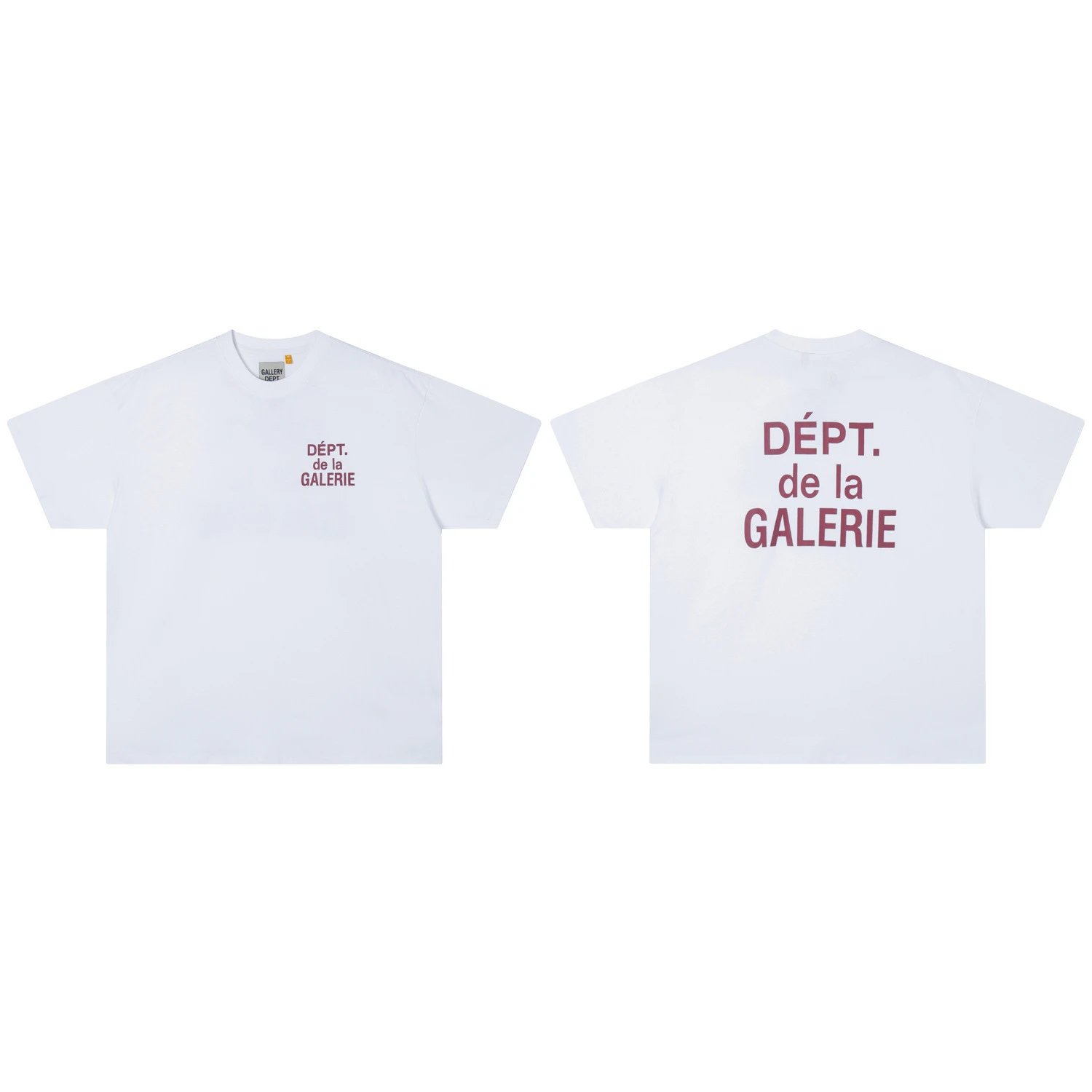 White with Red Print